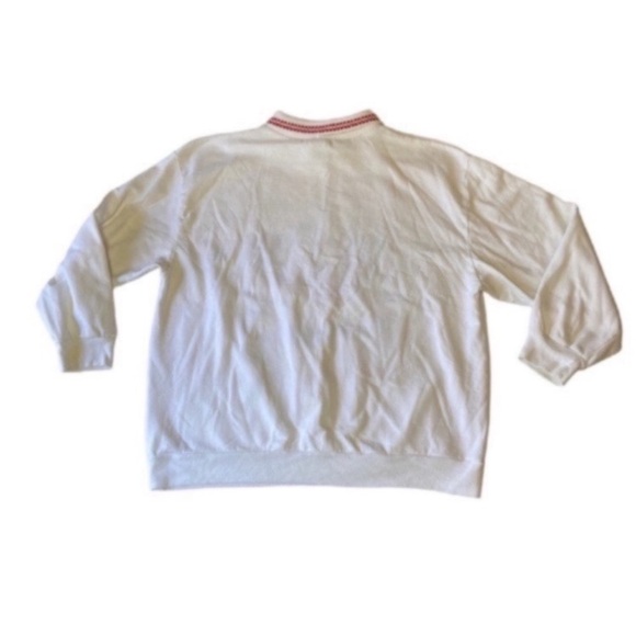 Vintage 90s Holiday Time Santa Ugly Christmas Wishes Collared Sweatshirt XL - Picture 3 of 5